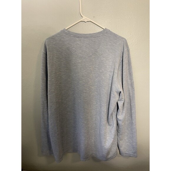Orvis Striped Long Sleeve Tee Men Blue Rayon Lightweight Outdoor Sz L, Clean! - Picture 2 of 7